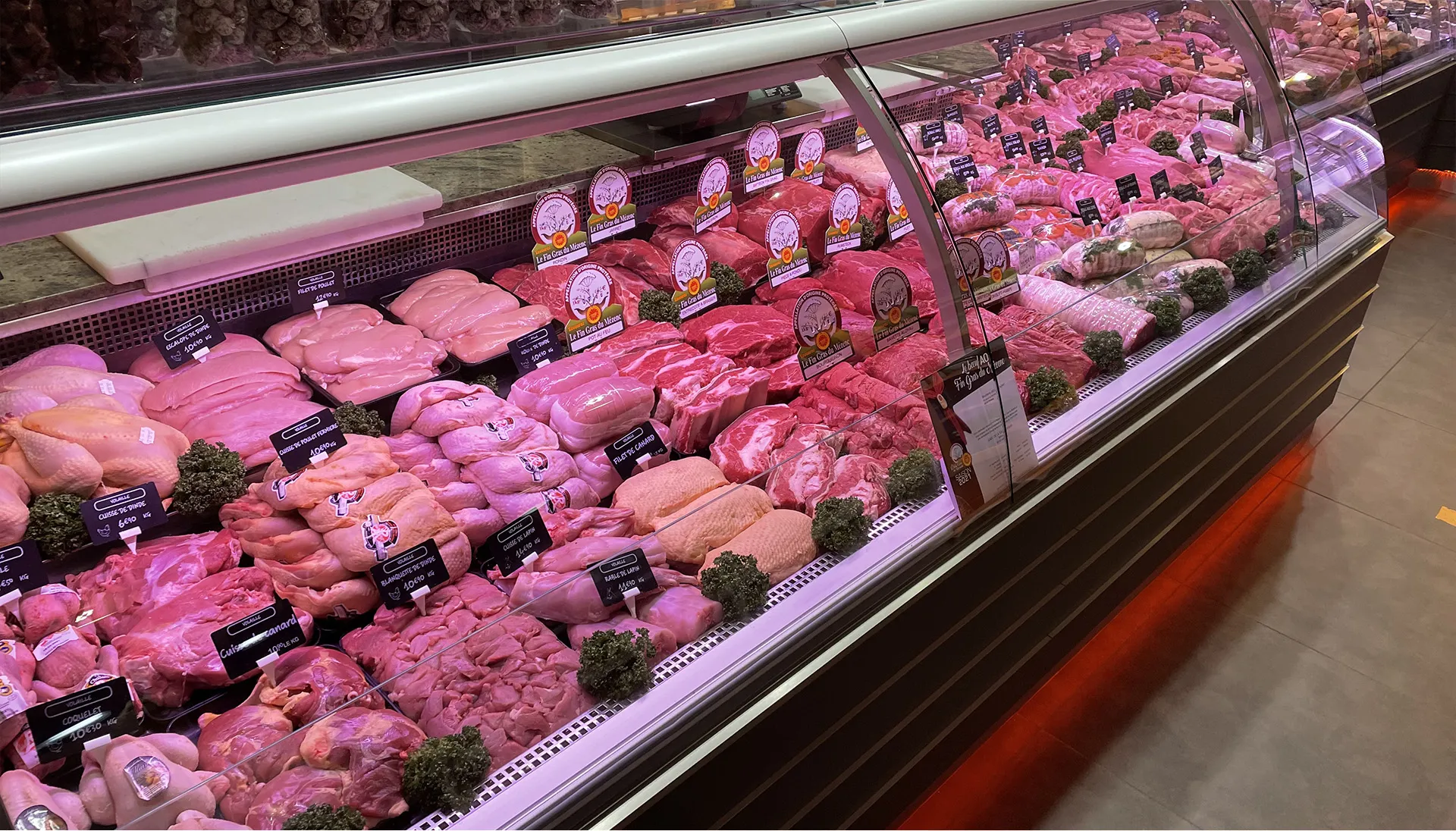 Viande en vitrine